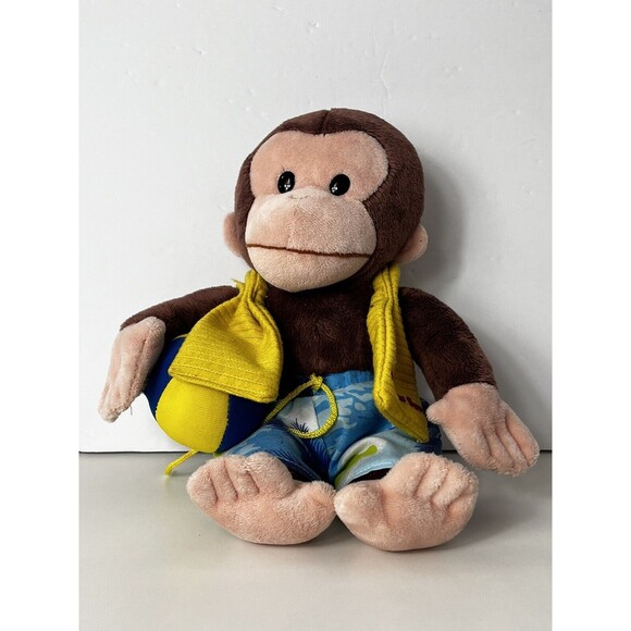🏖️ Gund Curious George Monkey Plush Stuffed Toy Universal Studios Swim Beach - Picture 2 of 9
